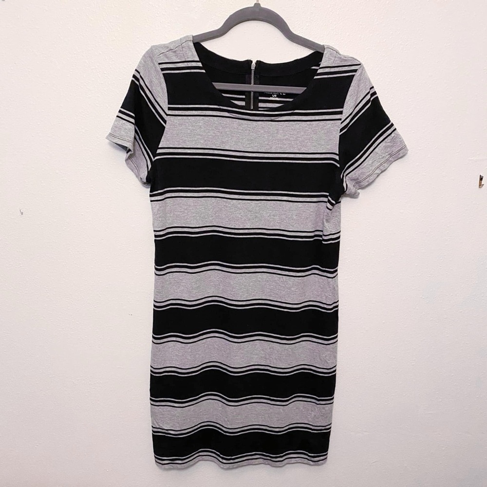 Merona - Black/Grey Striped Dress
Size L